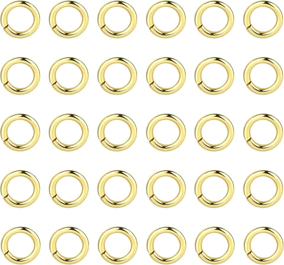 100 Stück Gold Offen Biegeringe 4mm Schmuckherstellung Kleine Ringe Set
