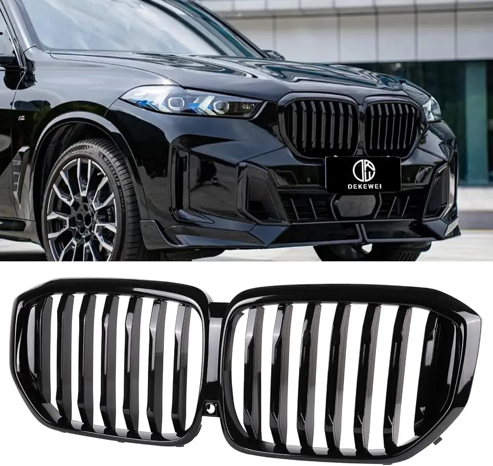 G05 Grille, Single Slat Gloss Black Kidney Grill, ABS Plastic