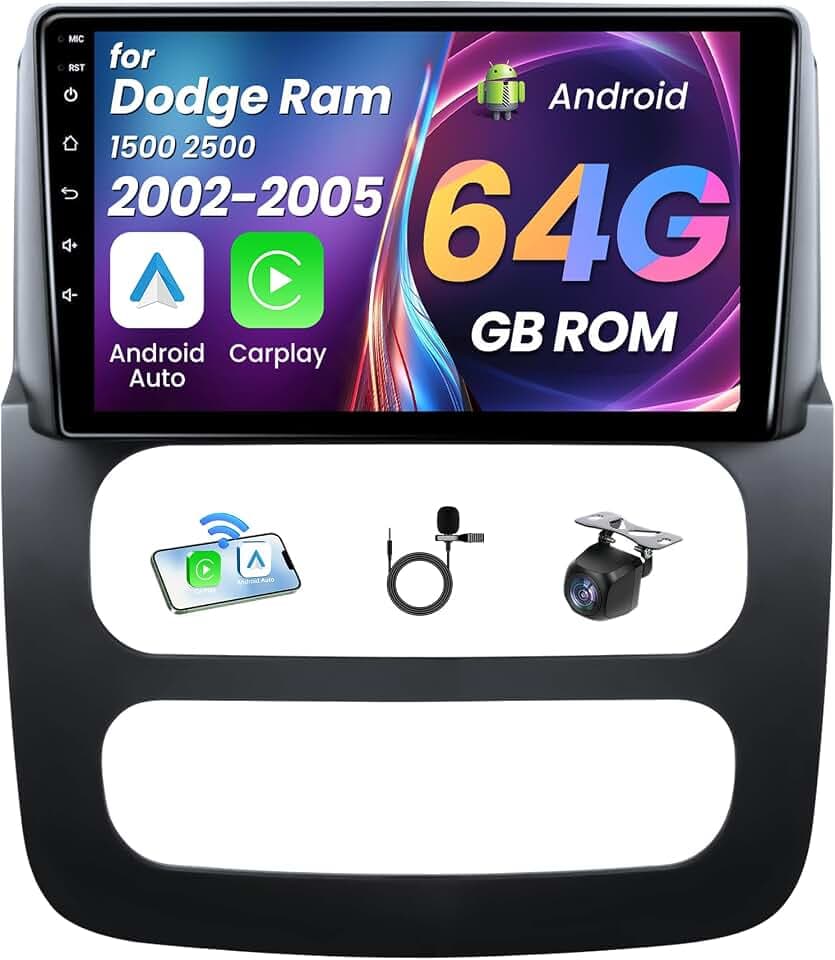 4Core + 64GB ROM Car Radio for Dodge Ram 1500 2500 3500 2002-2005