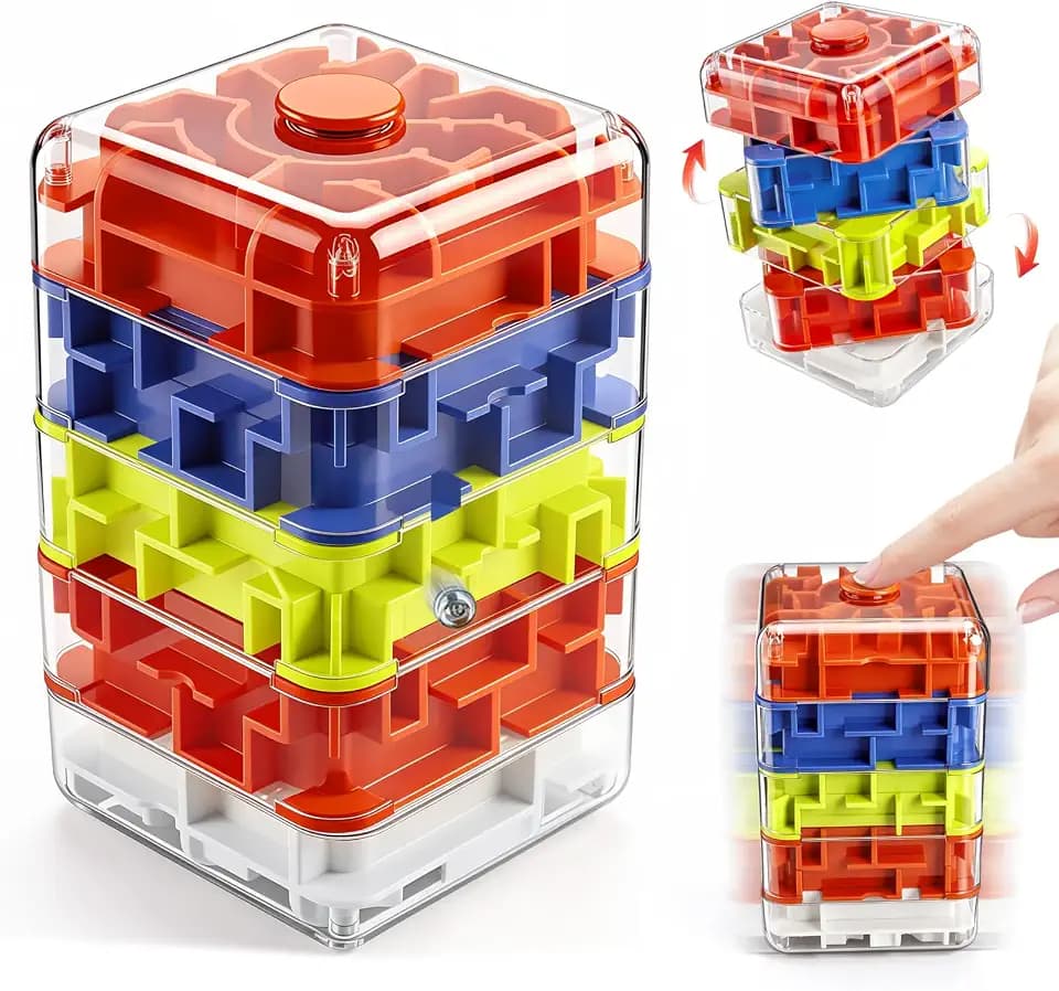Infowush 2-in-1 Fidget Spinners Maze Cube - Fidget Toys for Kids & Adults