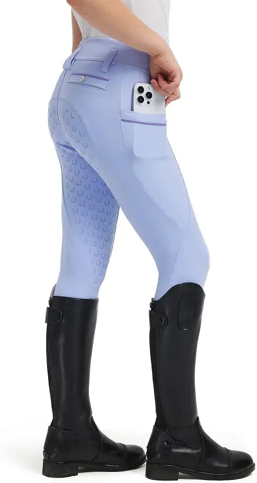 FitsT4 Sports Reithose Mädchen Kinder Silikon Vollbesatz Reitleggings