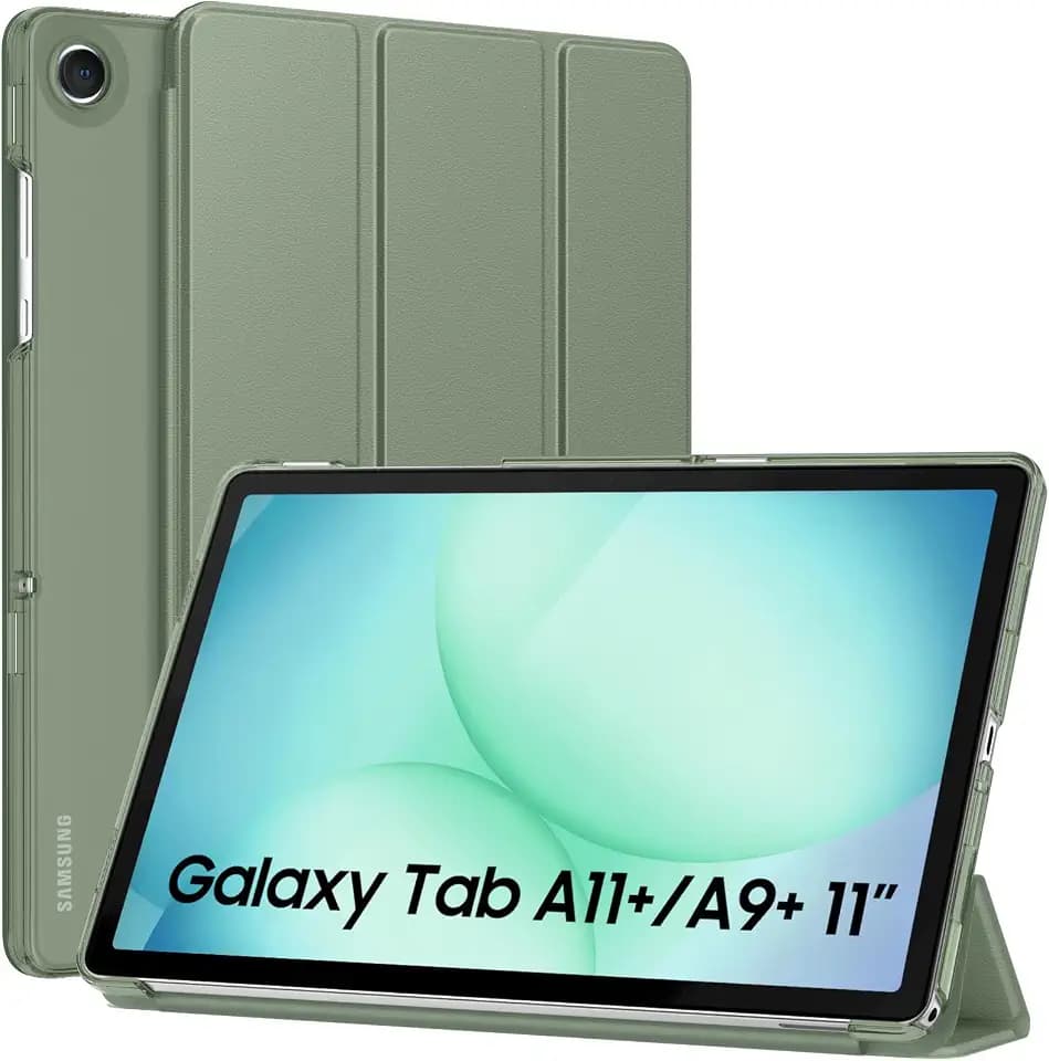 MoKo Slim Case for Samsung Galaxy Tab A11+ Plus/ A9+ Plus 11 Inch, Celadon
