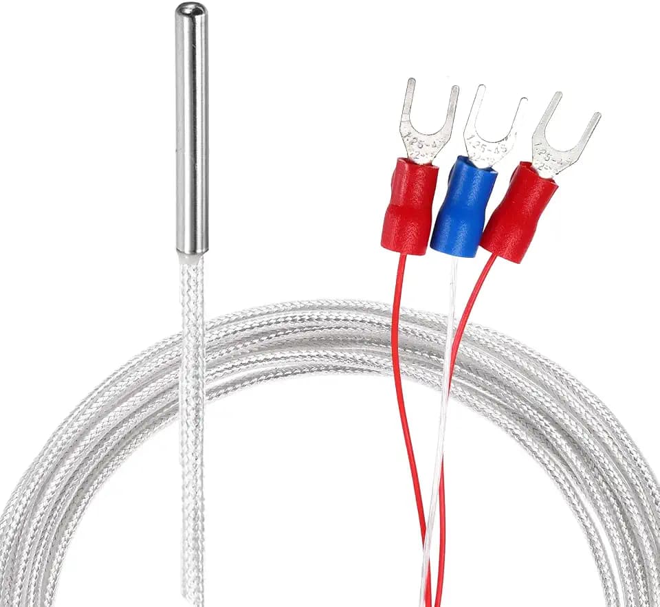 MECCANIXITY RTD PT100 Temperature Sensor Probe, -50℃ to 200℃, 9.8ft