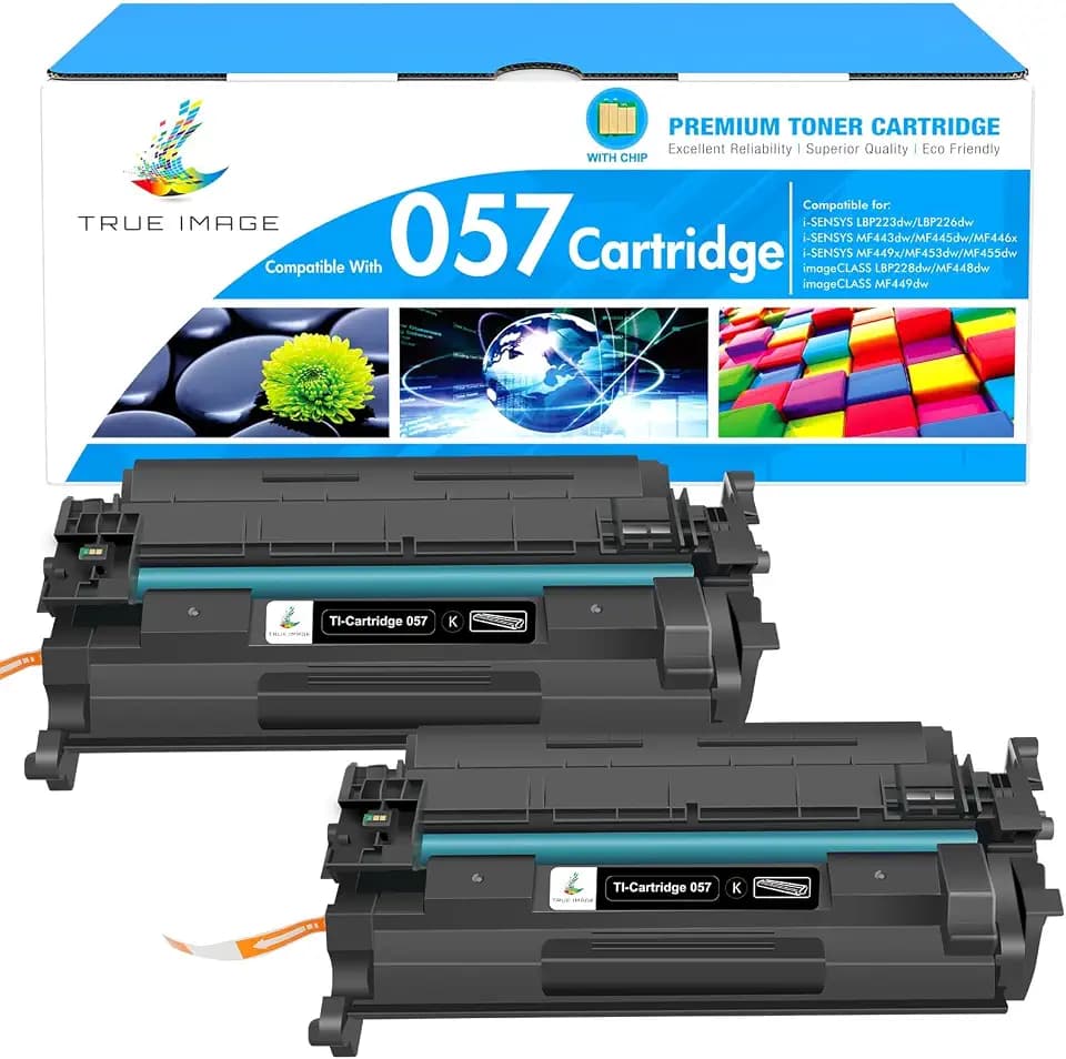 057 Toner Cartridge for Canon 057H MF455dw MF445dw Black High Yield 2 Pack