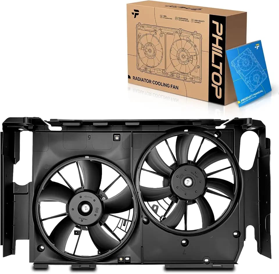PHILTOP Engine Cooling Radiator Fan Assembly for Toyota RAV4 2.5L 2009-2012