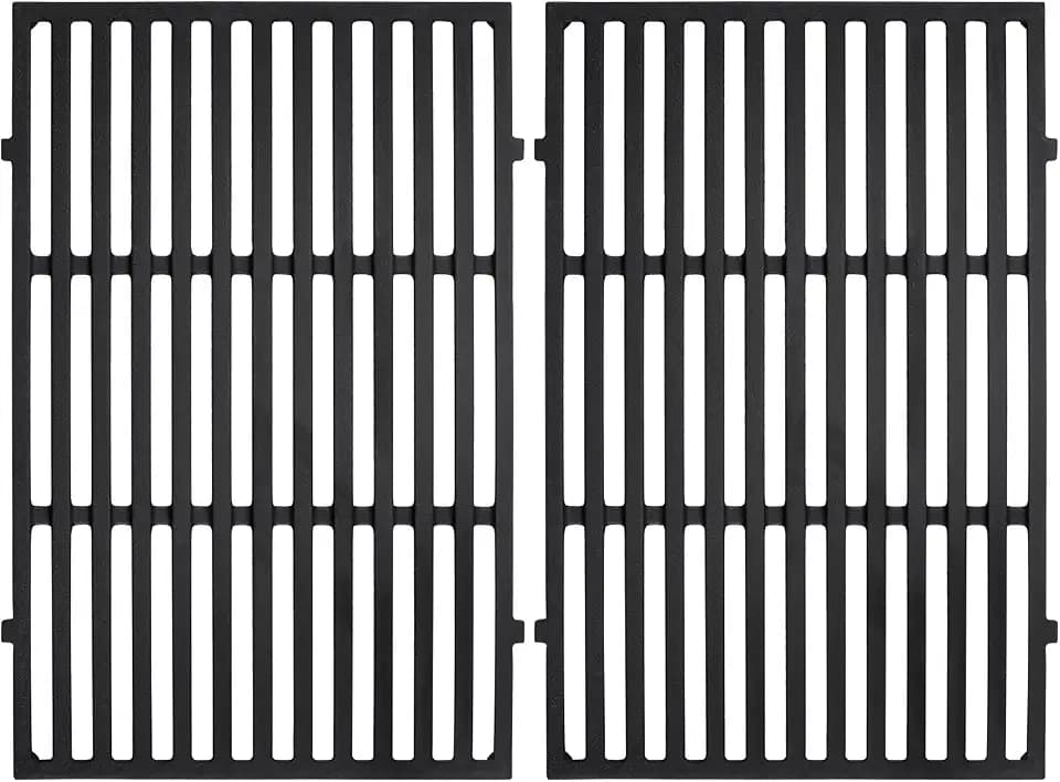 17.5 inch Grill Grate Replacement Parts 7638 for Weber Spirit I II E310 320 330, S310 320 330, Spirit 700, Cast Iron Grill Grates 7639, 7525, 7526, 7527 for Weber Spirit 300, 2 Pieces