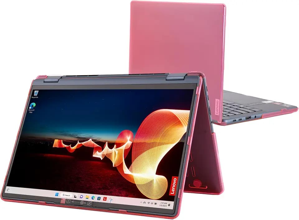 mCover case ONLY Compatible for 2022-2024 13.3" Lenovo Yoga 6 13ABR8 | 13ALC7 Series 2-in-1 Windows Notebook Computers (NOT Fitting Any Other Models)- Pink