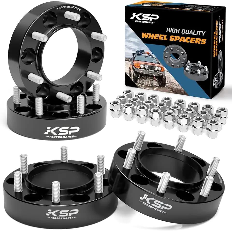 KSP 6X5.5 Wheel Spacers 1.5in Fit Tacoma 4runner 2005-2023, Extended LugNut