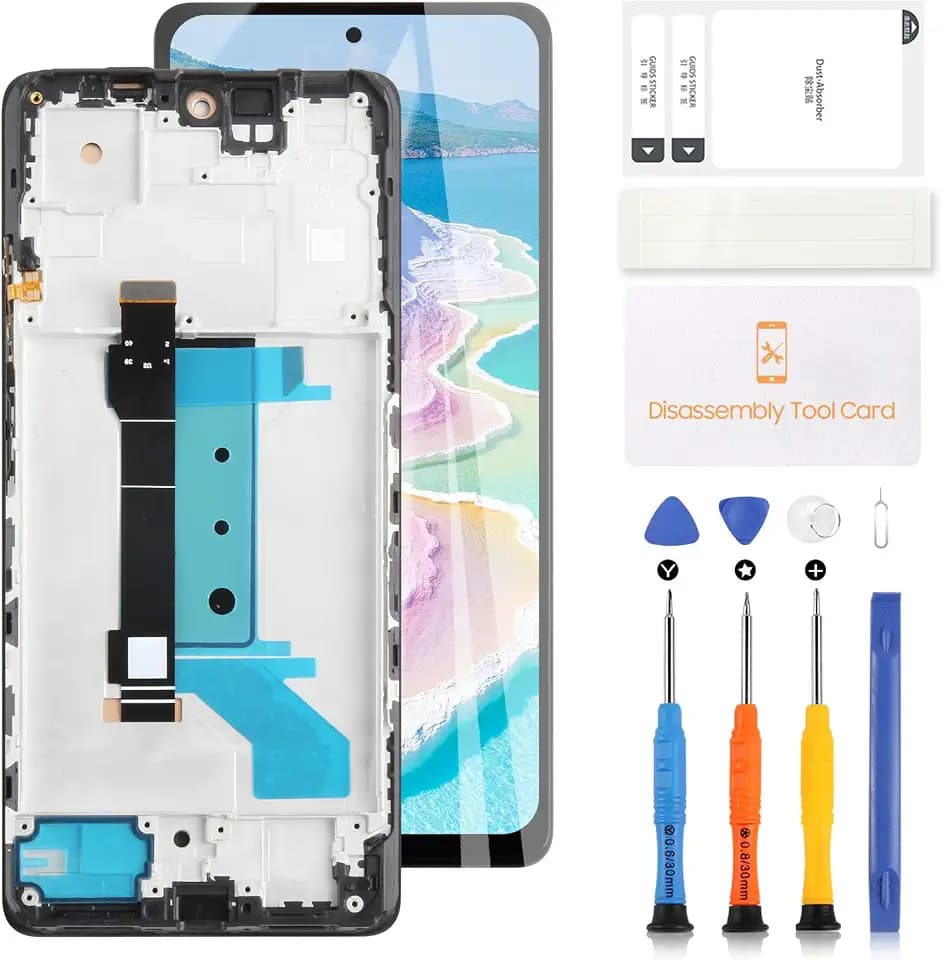 TFT LCD Bildschirm für Xiaomi Redmi Note 12 Pro Plus 5G LCD Display für Xiaomi Redmi Note 12 Pro+ Plus 5G 22101316UCP 22101316UG Touchscreen Digitizer Display Assembly (6,67 Zoll Schwarz mit Rahmen)