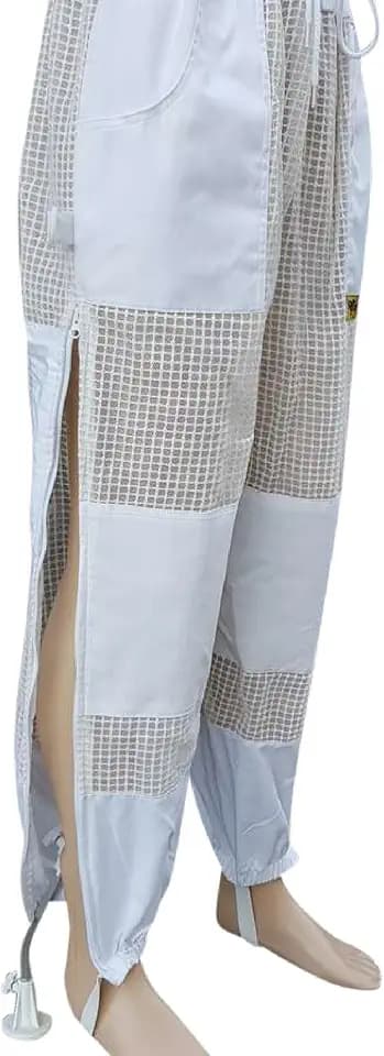 3 Layer Ventilated Beekeeping Pants, Leg High Zipper & Pockets