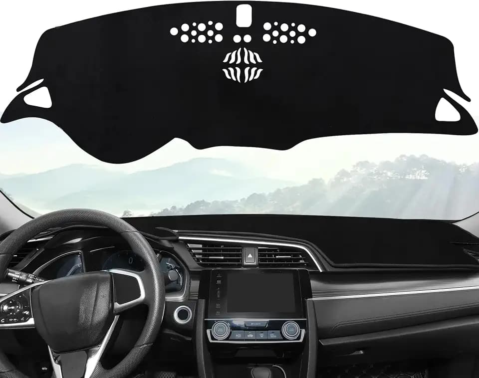 Dash Cover Custom Fit for Che-vrolet/Chevy Malibu 2016-2025 Advanced Sun Glare Reducer UV Protection Dashboard Cover Mat Premium Black Flannel Dash Mat Non-Slip Easy Install