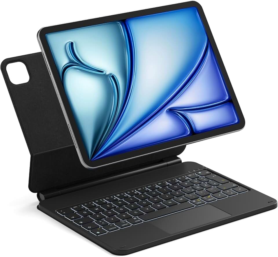 Inateck Tastatur Hülle für iPad Air 11 M4 /M3/M2, Freitragender Ständer