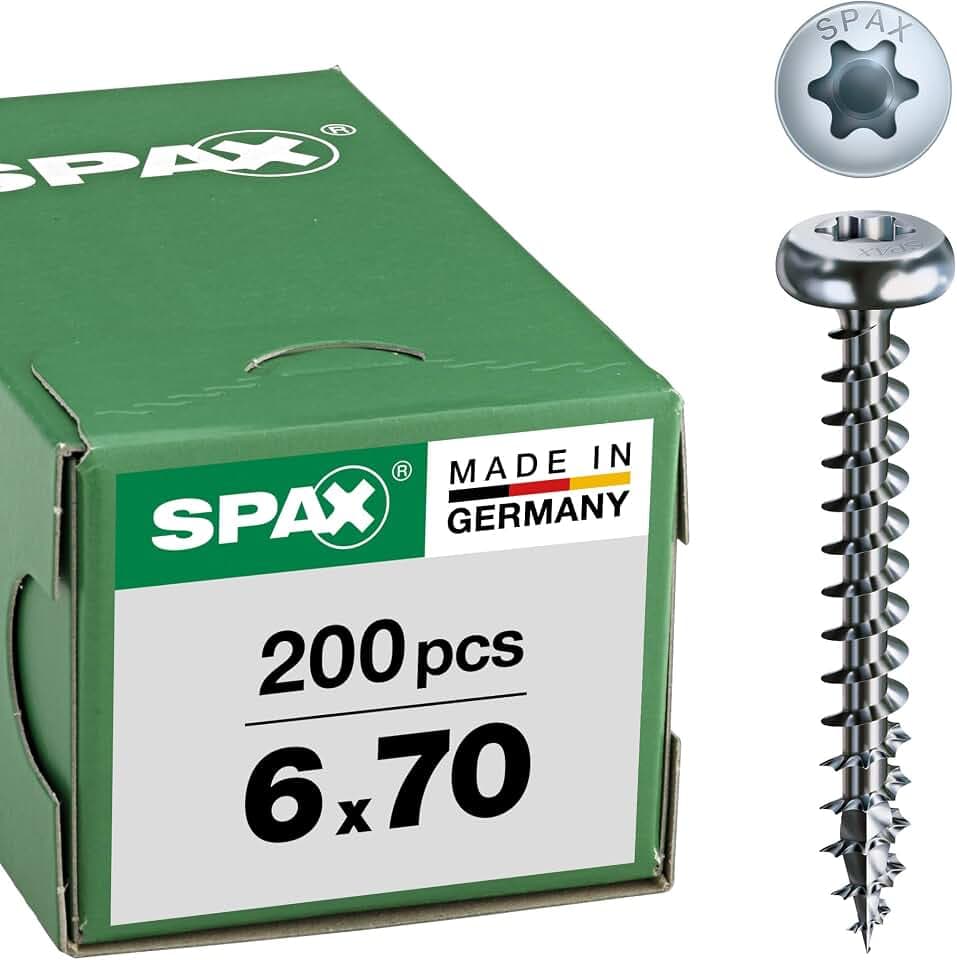 SPAX Halbrundkopf 6.0x 70 Vollgewinde Torx 30 Wirox-Silber mit Bewertung