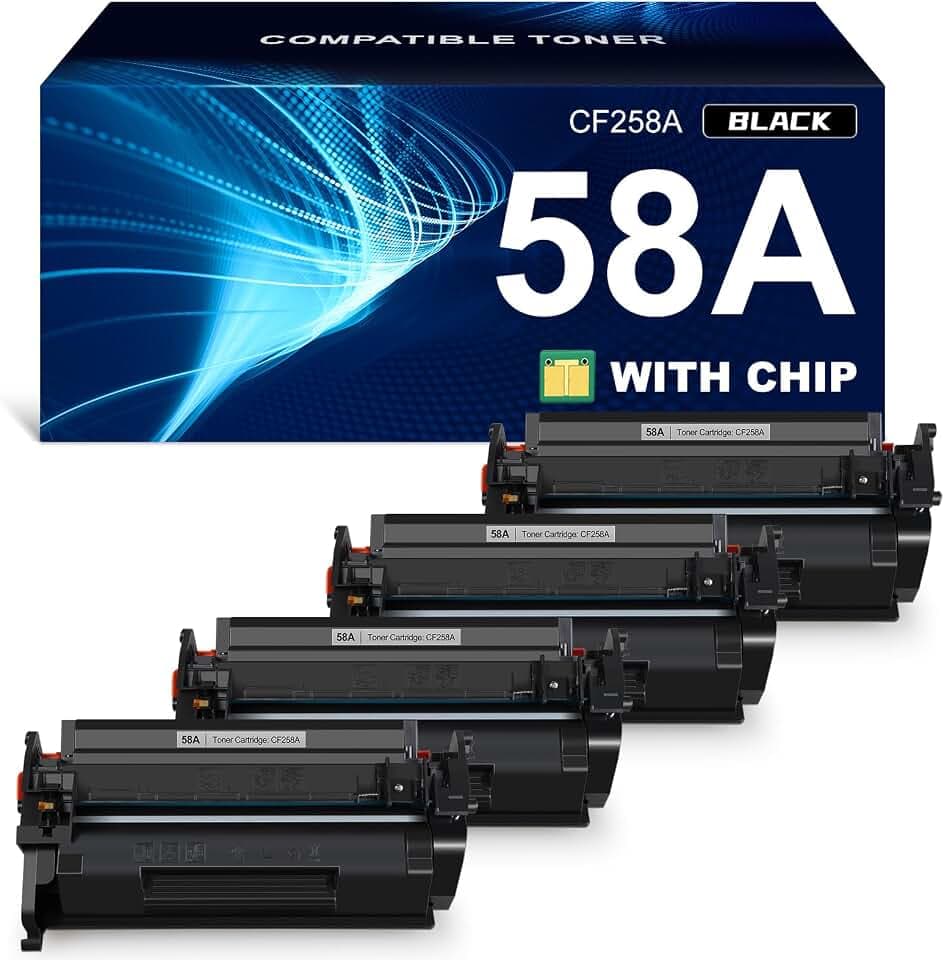 58A Toner Cartridge Black Compatible for HP 58A CF258A 58X M428fdw 4-Pack