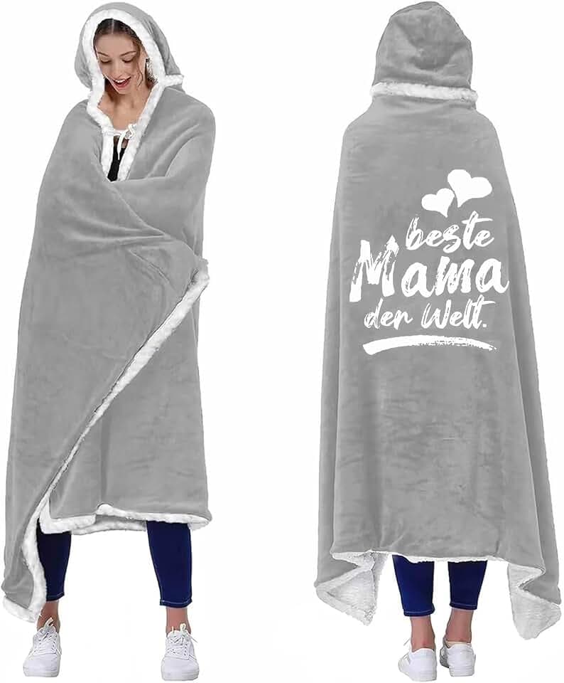 Geschenke für Mama, Decke mit ärmeln Beste Mama Geschenk zum Geburtstag Weihnachten Muttertag, Geburtstagsgeschenk für Mutter von Tochter Sohn