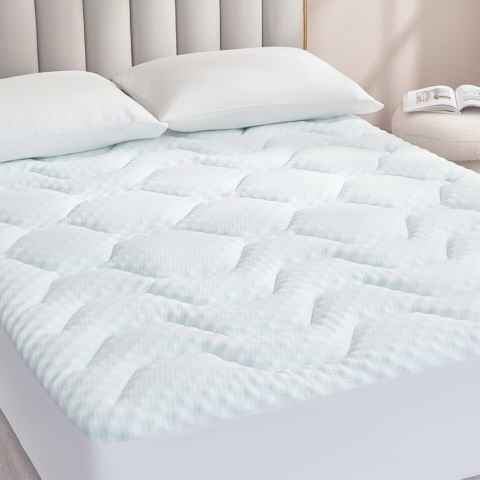 EHEYCIGA Gel Topper 90x200cm aus Memory Foam, Weiß