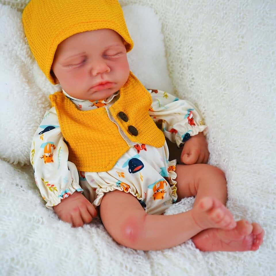 Reborn Baby Dolls That Lifelike -12 inch Full Body Silicone Sleeping Baby Girl Handmade Face Realistic Body Details for Children Gift