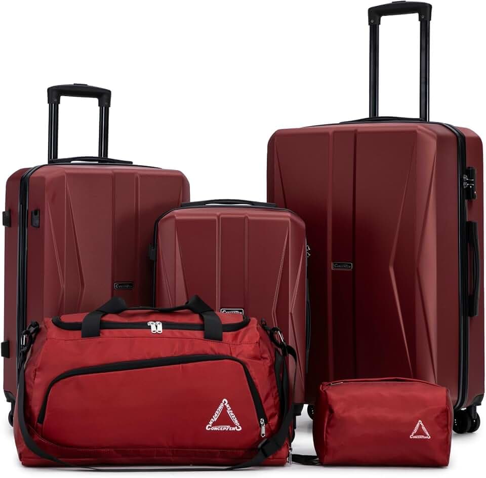 20/24/28 Inch Hardshell Suitcase Set, ABS Luggage Set with TSA Lock 5 Piece