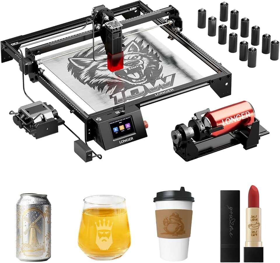 LONGER Ray5 Laser Engraver, 10W Laser Engraving, 400×400 mm Engraving Area