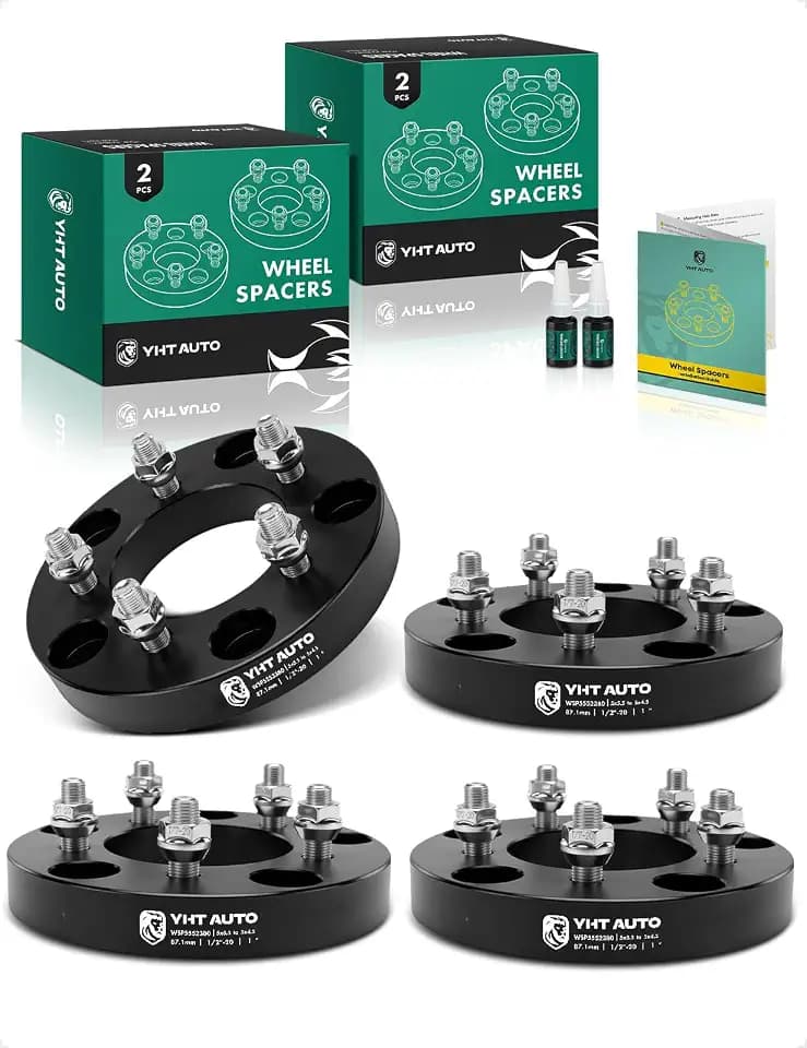 YHTAUTO 5x5.5 to 5x4.5 Wheel Adapters 1 Inch for Dodge, Ford