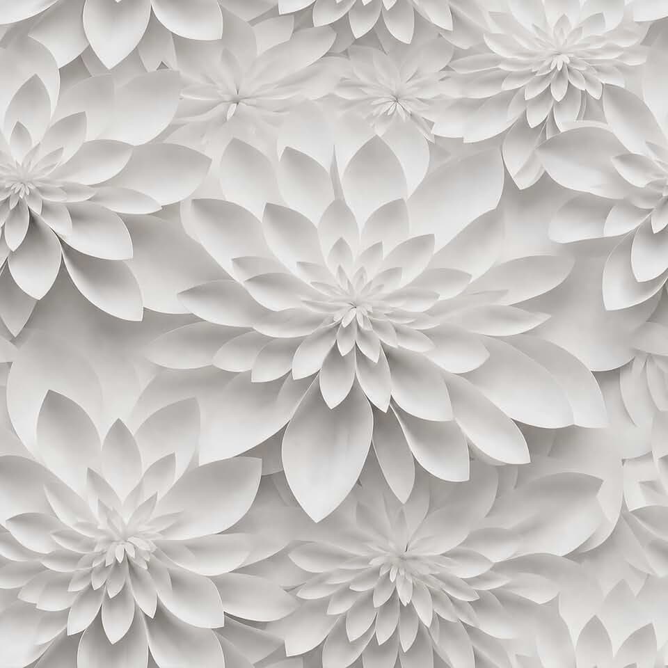 Peel and Stick Wallpaper White Gray Lotus Floral Removable Wall Decor