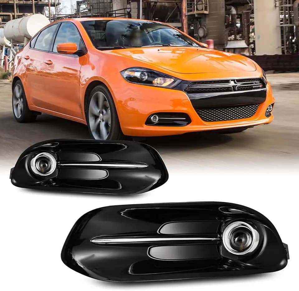 Fog Lights Compatible with 2013-2016 DODGE Dart with Bulbs H11 12V 55W