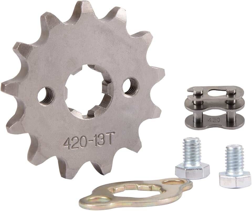 WOOSTAR Kettenrad Vorne 420-13 Zähne 17mm Ersatz für 50ccm 70ccm 90ccm 110ccm 125ccm Dirt Pitbike Minibike ATV 4 Wheeler Moped
