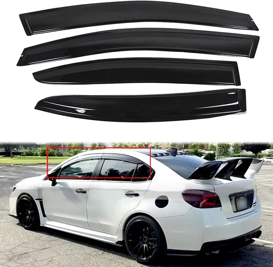 4Pcs Window Rain Guard Deflector Replacement for WRX STI