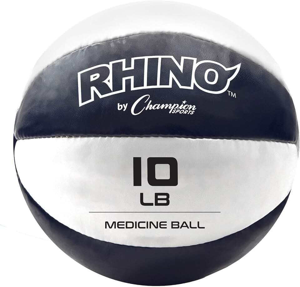 Champion Sports Leather Medicine Balls – Durable Weighted Balls for Strength, Core & Conditioning Training