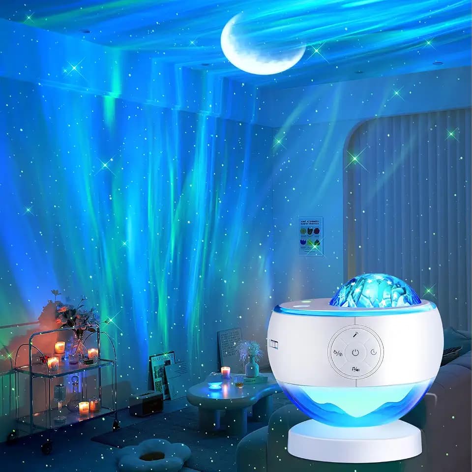 LED Aurora Sensory Light Galaxy Projector Sound Machine Bluetooth Speaker