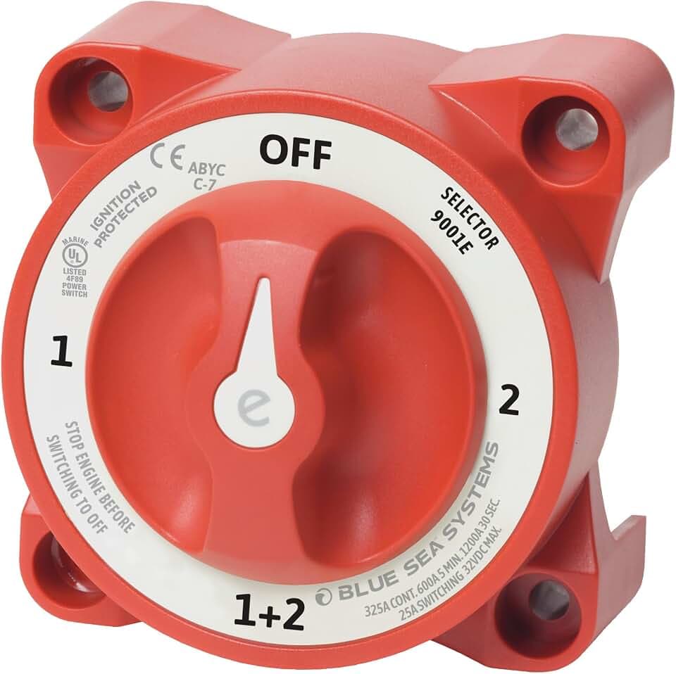 Blue Sea Systems e-Series Selector Battery Switch, 4-Position