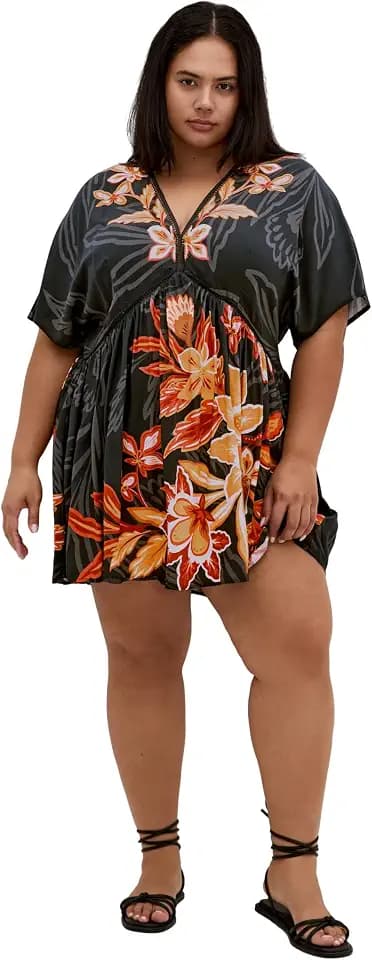 City Chic Women's Plus Size Kaftan - Island Breeze