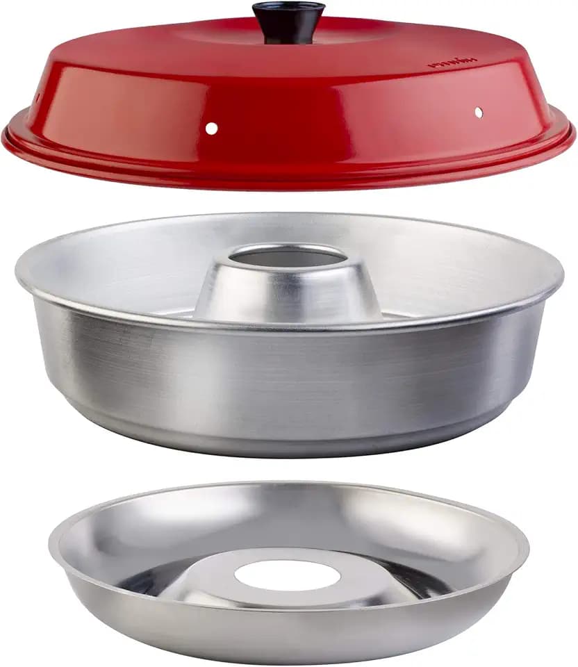 Omnia Classic Campingbackofen 2 L - Tragbarer Herd-Ofen für Camping, Wohnmobil, Boot & Outdoor - Backen & Kochen wie im Ofen ohne Strom - Leicht, Kompakt, Edelstahl/Aluminium