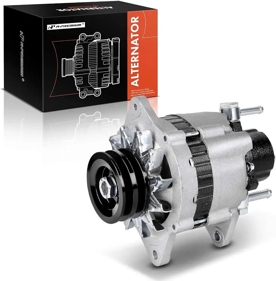 A-Premium Alternator, 12V 70A 2-Groove Pulley CW, Compatible with Chevrolet