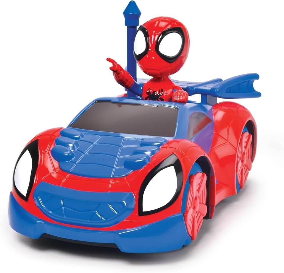 Jada Toys Spidey RC Web Crawler (17 cm) - ferngesteuertes Auto zu Marvel Spidey und Seine Super-Freunde, Spielzeug-Auto mit Fernbedienung für Kinder ab 3 Jahre, max. 6.5 km/h