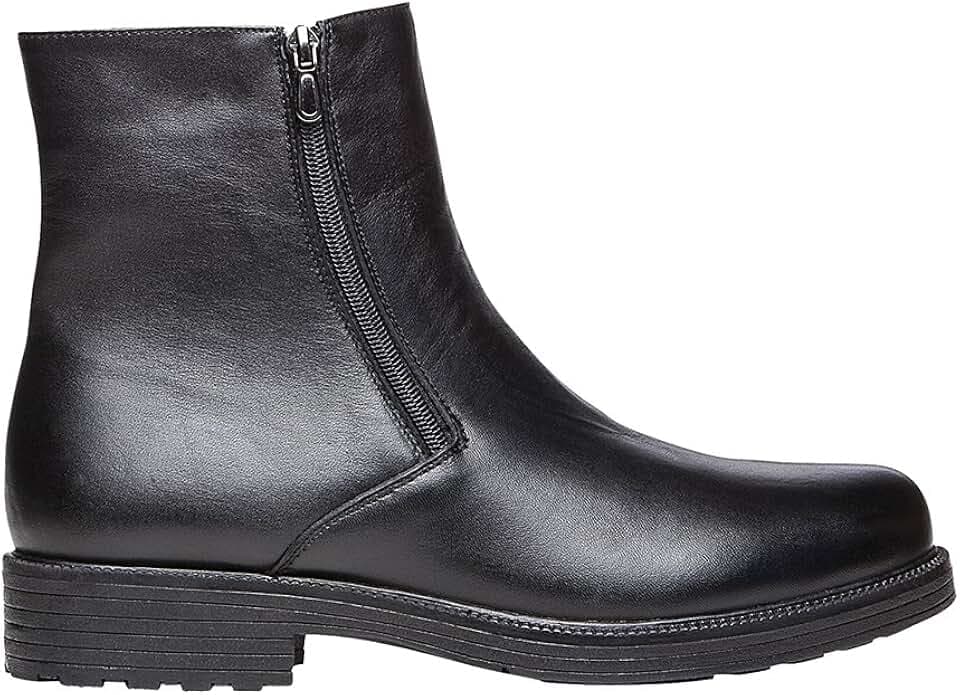 Propet Mens Troy Zippered Round Toe Casual Boots Ankle - Black