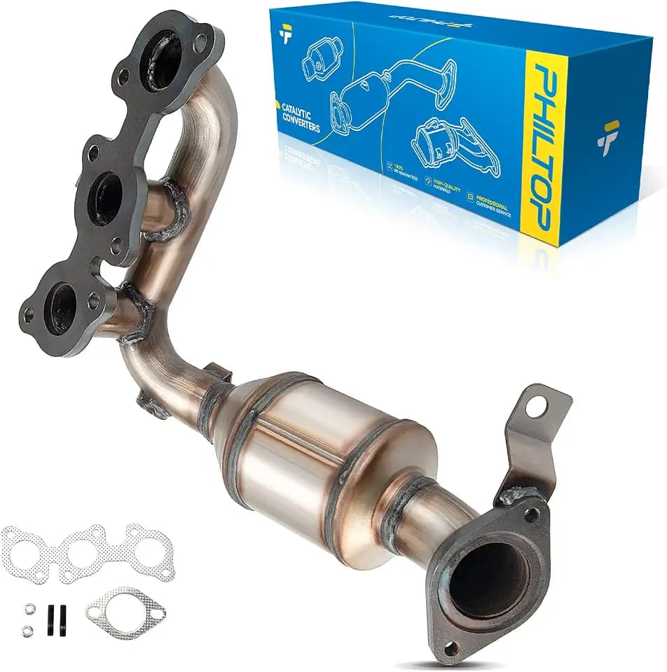 PHILTOP Front Catalytic Converter Kit Direct-Fit Compatible with Toyota, Lexus Sienna 3.3L/RX330 2004-2006, Highlander 3.3L 2004-2007, Replace# 16392 (EPA Compliant)