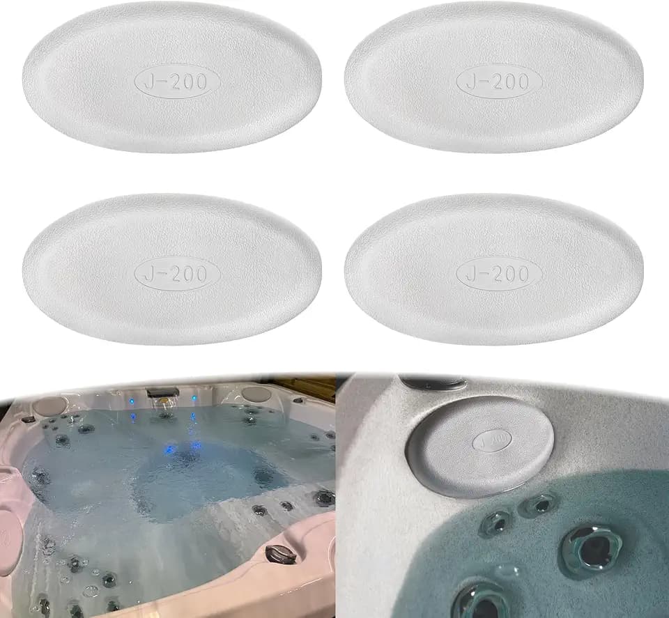 2472-828 J-200 Spa Pillow Replacement for 2008 and Newer Jacuzzi J-200 Series hot tub spa Pillow headrest (4-Pack) White