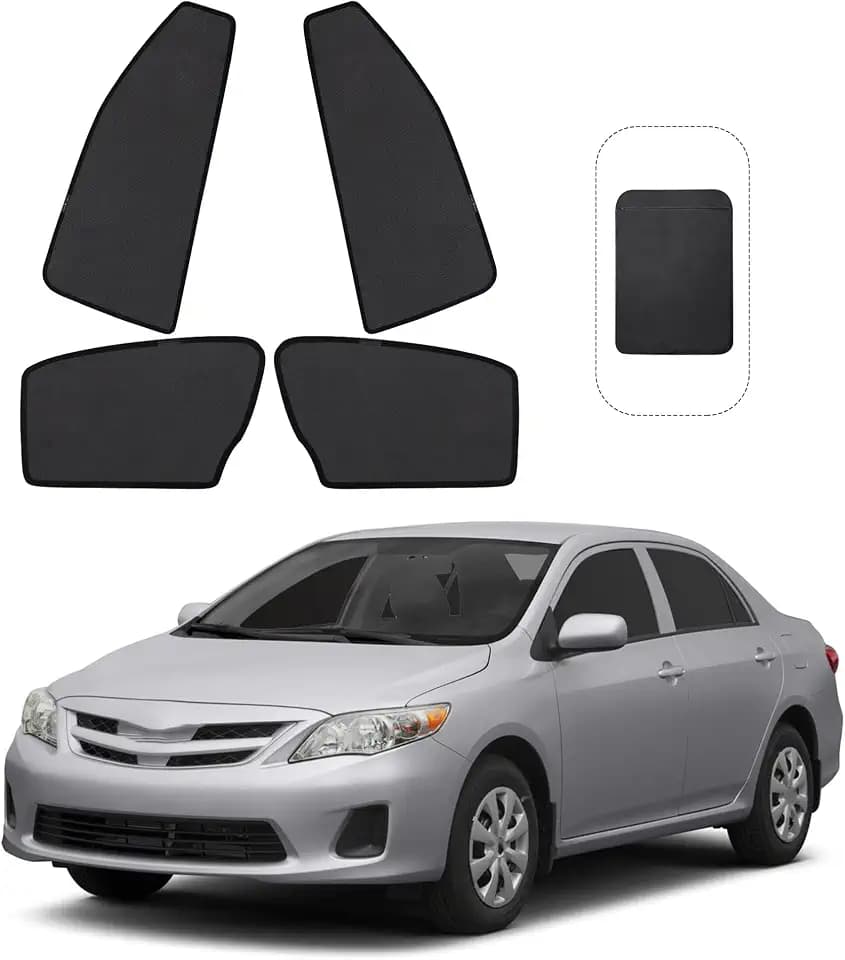 Front Side Half Window Shade Foldable Custom Fit for Toyota Corolla 2009-2013 Car Window Shades for Side Window Sun Shade UV Protection Heat Insulation for Camping Sleeping 4PCS