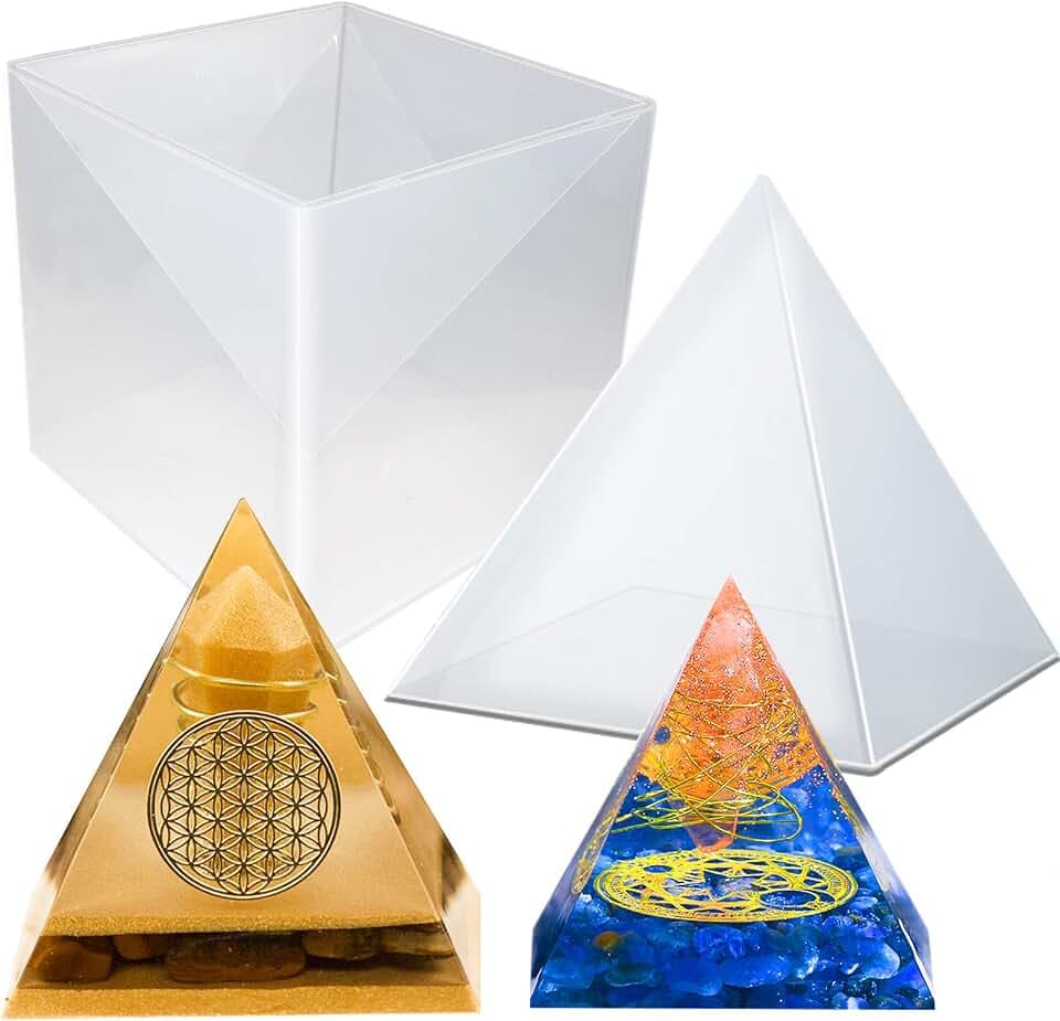 Large Pyramid Resin Mold Big Pyramid Mold for Resin Pyramid Silicone Mold Epoxy Resin Casting Mold for DIY Jewelry Casting Crafts