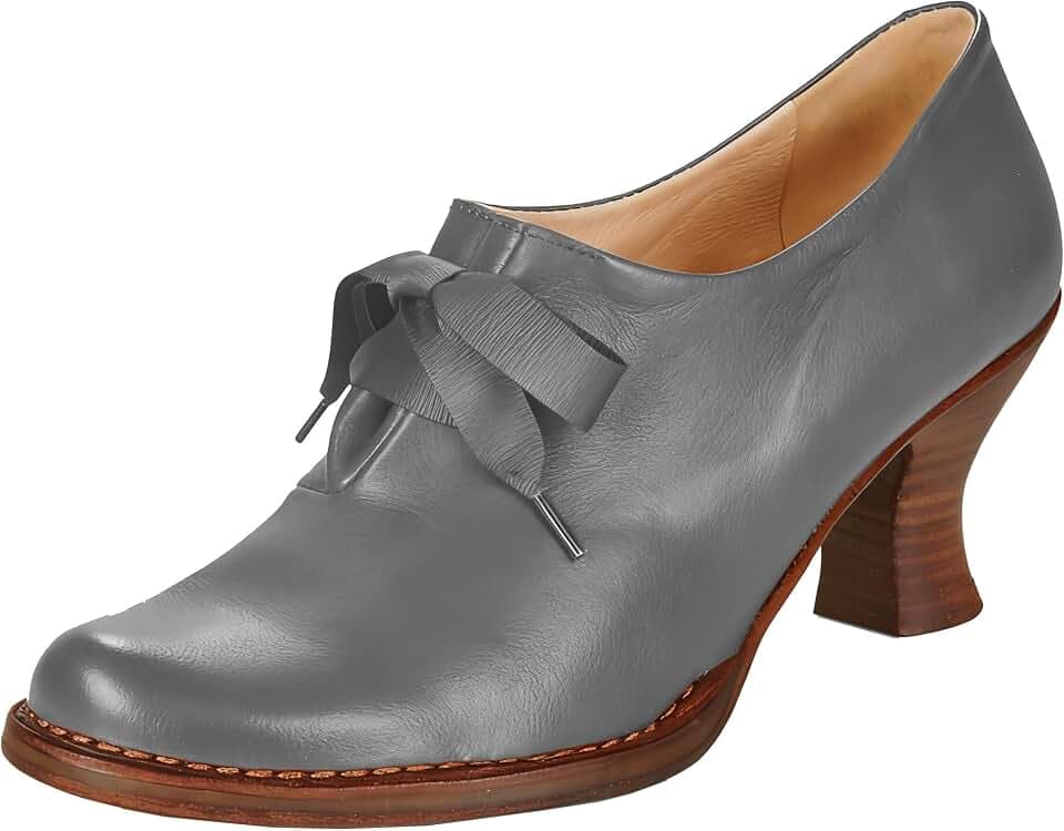 Women Kitten Heel Oxford Loafers Round Toe Lace UP Oxford Pumps Slip On Bow Loafer Pumps 2" Stacked Chunky Heel Dress Shoes Chic British Oxford Heels Office Ladies 4-11 M US