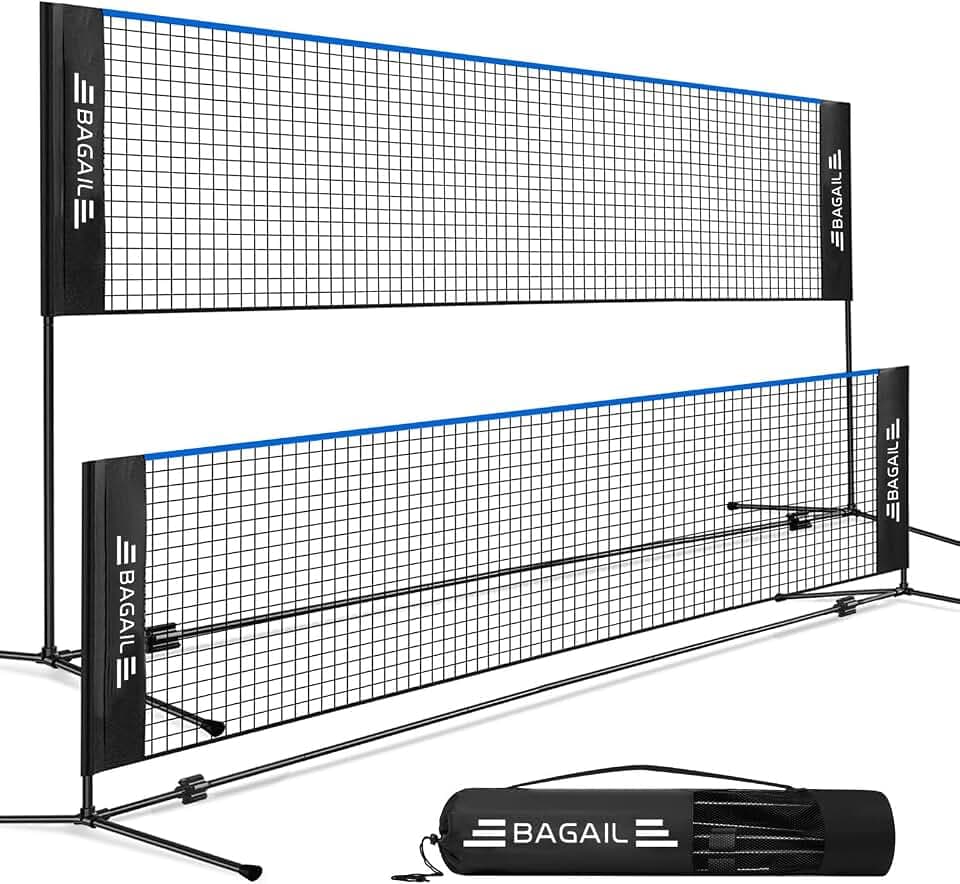 BAGAIL Badminton Netz, klappbare Stangen tragbarer Tragetasche