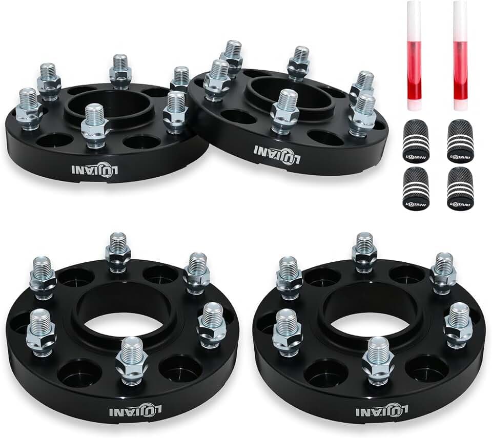 4 Pack 6x139.7mm Wheel Spacers for 1999-2024 Silverado 1500 Sierra 1500, 1" Thick Forged Hubcentric Tire Spacer, M14x1.5 Thread Studs & 78.1mm Centric Bore, 6x5.5 Hub Centric Wheel Adapters