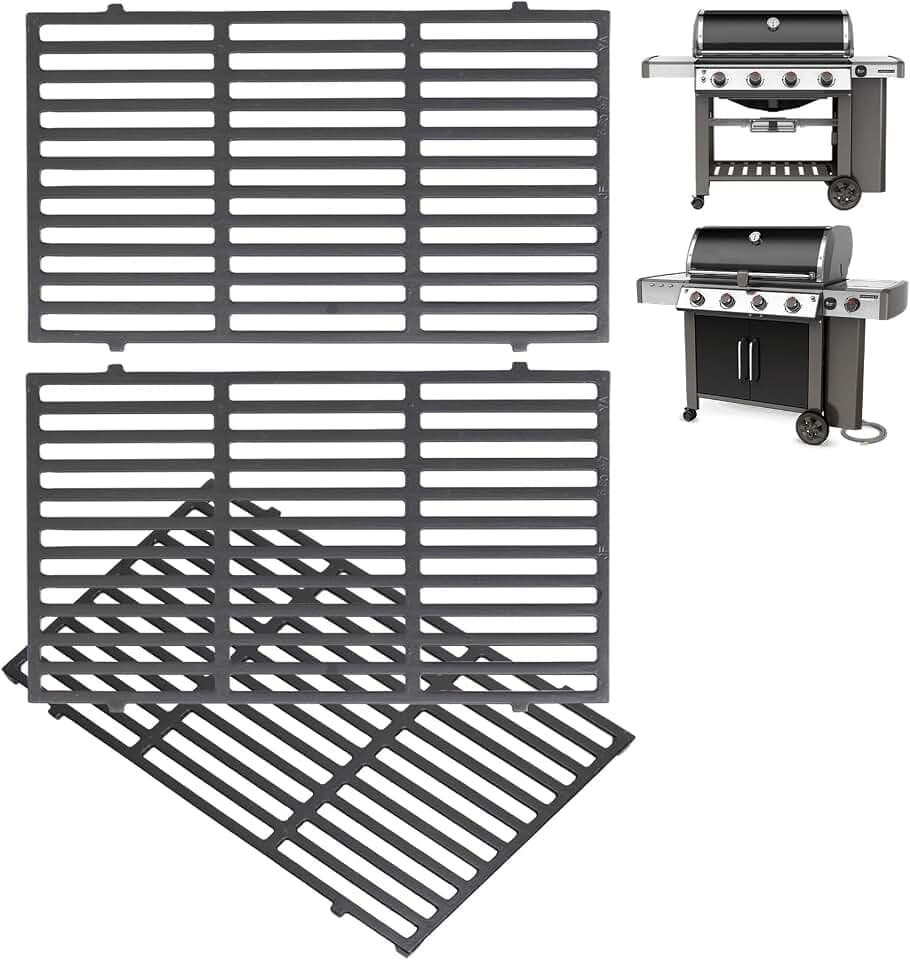 66097 Cast Iron Grill Grates For Weber Genesis GS4 II/LX 400 Series Parts