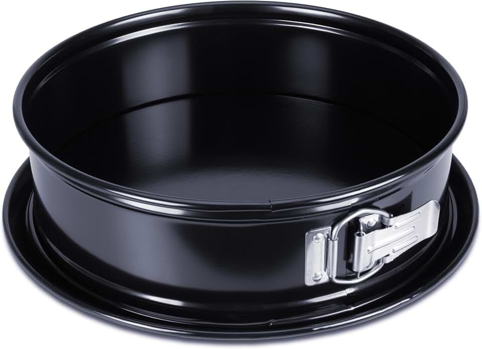 STÄDTER we love baking Springform EMAILLE mit Flachboden, ø 26 cm, Black Edition, Antihaft, kratz- und schnittfest, Temperaturbeständig bis 230 °C