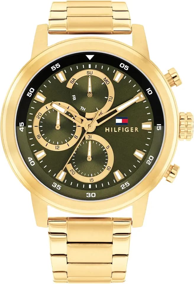 Tommy Hilfiger Multi Zifferblatt Quarz Uhr für Herren mit Edelstahlarmband oder Silikonarmband