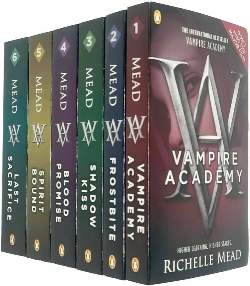 Vampire Academy Series Books 1 - 6 Collection Set by Richelle Mead (Vampire Academy, Frostbite, Shadow Kiss, Blood Promise, Spirit Bound & Last Sacrifice) - Richelle Mead
