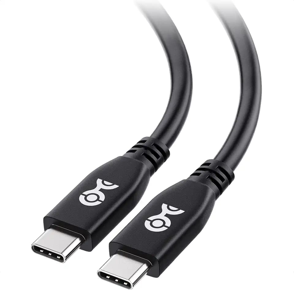 Cable Matters 40Gbps USB4 Cable, Thunderbolt 4/5 Compatible, 1ft, Black