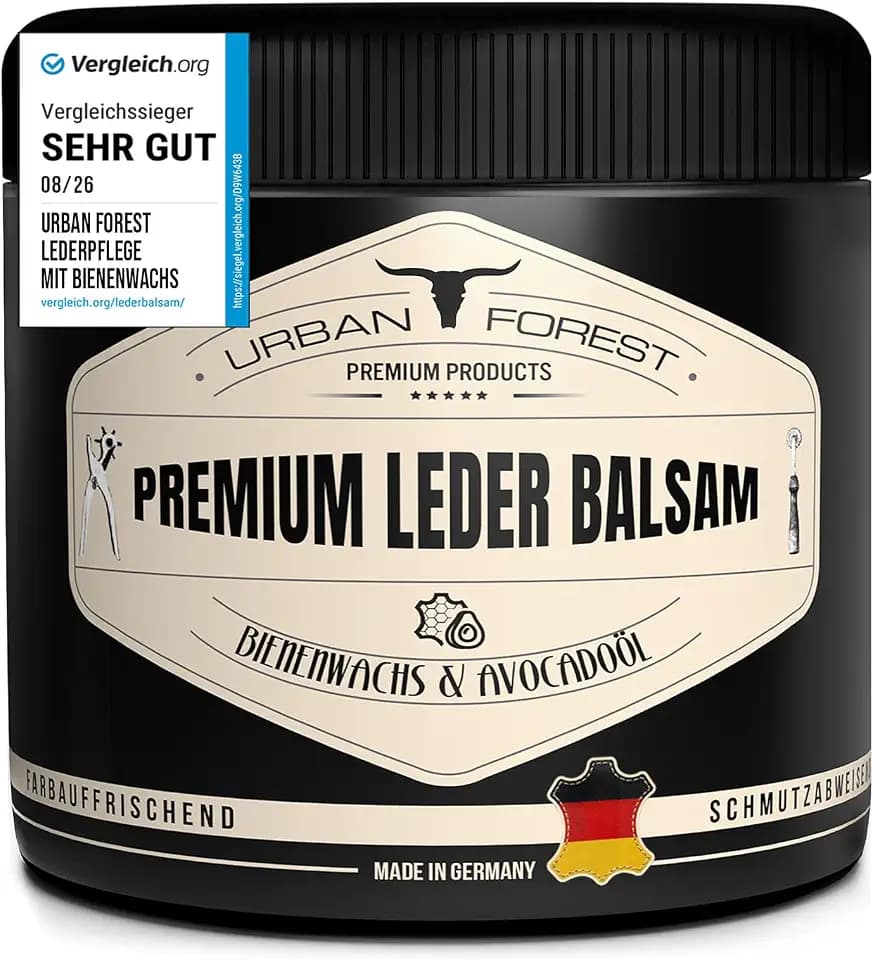 URBAN FOREST Lederpflege Balsam mit Bienenwachs & Avocado-Öl 500ml