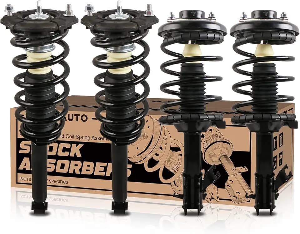 KUIPERAUTO 171461 171462 171327 Front + Rear Suspension Struts Shocks Complete Assembly Shock Absorbers w/Coil Spring Compatible for Nissan Maxima Infiniti I35 3.5L 2002 2003 2004 (Set of 4)